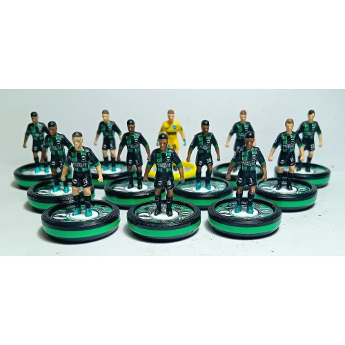 Subbuteo Andrew Table Soccer Brighton 2023-24 away kit on new WSB Professional bases